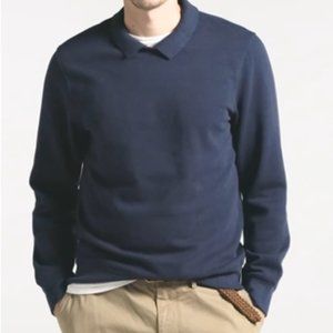 JCREW Pique Fleece Collared Polo Sweatshirt